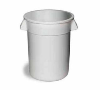 Continental Commercial General Purpose Trash Can w/ 10 Gallon Capacity, White