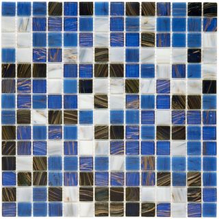 Somertile 12x12 in Cuivre 1 in Marina Translucent Glass Mosaic Tile (case Of 13)