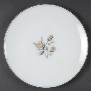 Noritake Margot Salad Plate, Fine China Dinnerware   Pale Green Ring, Roses, Cou