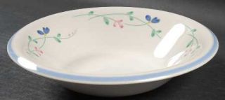 Hearthside Allegro Coupe Cereal Bowl, Fine China Dinnerware   Blue & Pink Flower