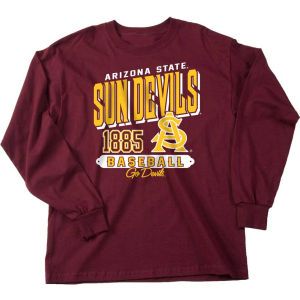 Arizona State Sun Devils J America NCAA Slant Stack Baseball Long Sleeve T Shirt