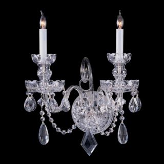 Crystorama 1142 CH CL S Traditional Swarovski Elements Crystal Wall Sconce   13.