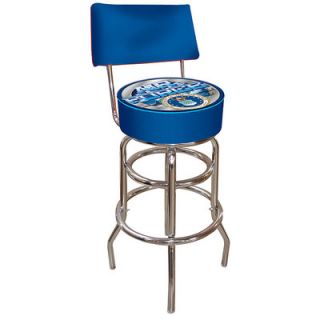 Trademark Global United States Air Force Padded Bar Stool with Back MIL1100 USAF