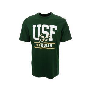 South Florida Bulls Under Armour NCAA Double Bar Charged Cotton T Shirt