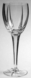 Rogaska Tulipe Water Goblet   Vertical Cut Bowl,Star Cut Foot