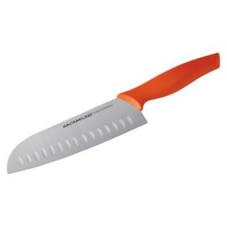 Rachael Ray Cutlery 7 Inch Japanese Stainless Steel Santoku Knife with Orange