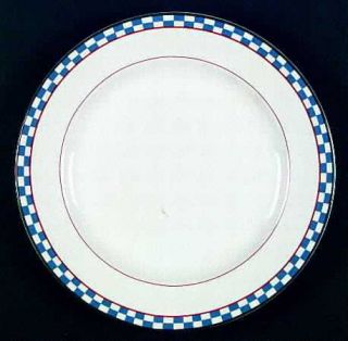Vitromaster Shenandoah Dinner Plate, Fine China Dinnerware   Rural Scene,Blue Ch