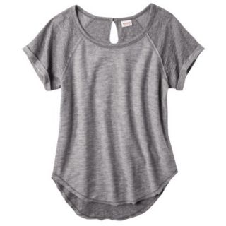 Mossimo Supply Co. Juniors Keyhole Raglan Top   Tarnished Silver XS(1)