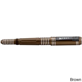 Crkt Elishewitz Tao Aluminum Pen (Brown, olive Materials AluminumWeight 0.45 poundsDimensions 1.8 inches long x x 3.3 inches wide x 8.3 inches highBefore purchasing this product, please familiarize yourself with the appropriate state and local regulati