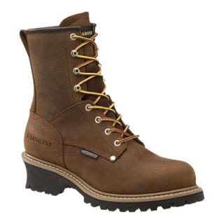 Carolina Waterproof Logger Boot   8in., Brown, Size 15 Wide, Model# CA8821