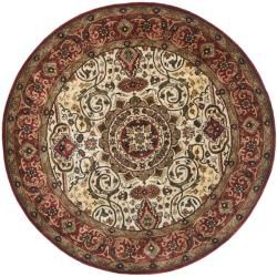 Handmade Persian Legend Red/ Ivory Wool Rug (6 Round)
