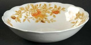 Ridgway (Ridgways) Antique Rose Brown Coupe Cereal Bowl, Fine China Dinnerware  