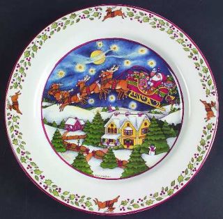 International Over The Housetops Dinner Plate, Fine China Dinnerware   Christmas