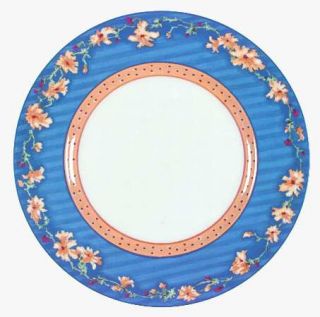 Fitz & Floyd Coq Du Village Dinner Plate, Fine China Dinnerware   Blue & Yellow