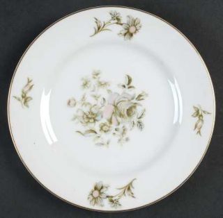 Halsey Rhine Bread & Butter Plate, Fine China Dinnerware   Pink/Blue/Green Flowe
