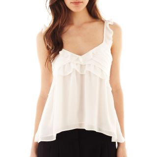 Mng By Mango Ruffled Tank Top, White, Womens