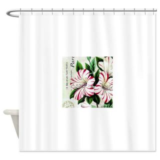  Vintage French Christmas amaryllis Shower Curtain  Use code FREECART at Checkout
