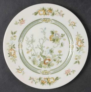 Royal Doulton Tonkin Bread & Butter Plate, Fine China Dinnerware   Green Band, I