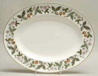 Wedgwood Strawberry Hill 13 Oval Serving Platter, Fine China Dinnerware   Straw