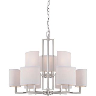 Gemini Brushed Nickel 9 light Chandelier