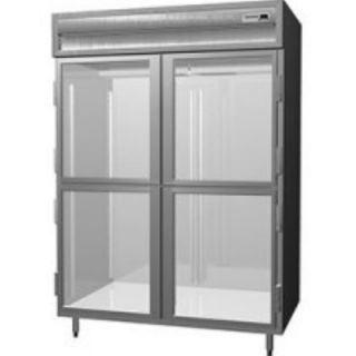 Delfield 48 Reach In Refrigerator   2 Section, 4 Glass Half Doors, 43.94 cu ft 230v
