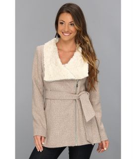 Jessica Simpson Blush Tweed Wool Coat Womens Coat (Pink)
