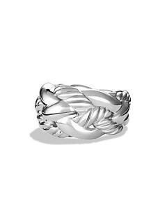 David Yurman Sterling Silver Woven Cable Ring   Silver