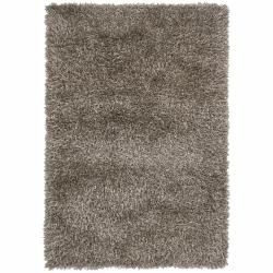 Hand woven Mandara Beige Plush Shag Rug (5 X 76) (Tan, blackPattern ShagTip We recommend the use of a  non skid pad to keep the rug in place on smooth surfaces. All rug sizes are approximate. Due to the difference of monitor colors, some rug colors may 