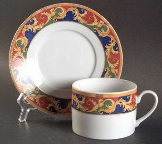 Rosenthal   Continental Carlotta Flat Cup & Saucer Set, Fine China Dinnerware  
