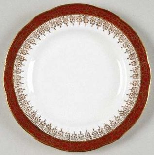 Duchess Winchester Red Bread & Butter Plate, Fine China Dinnerware   Gold On Red