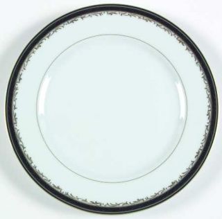 Christopher Stuart University Black Salad Plate, Fine China Dinnerware   Black B