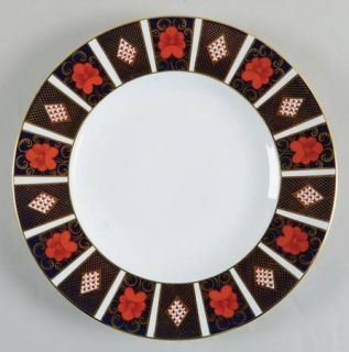 Royal Crown Derby Old Imari Border Dinner Plate, Fine China Dinnerware   Rust &