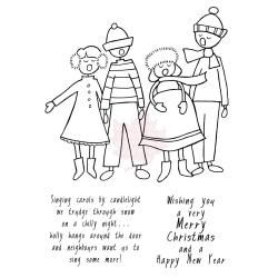 Woodware Clear Stamps 5.75 X4 Sheet  Carol Singers