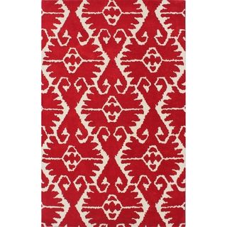 Safavieh Handmade Wyndham Red/ Ivory Wool Rug (8 X 10)