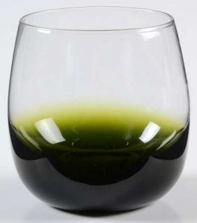 Dansk Glasscapes Lime Green 10 Oz Flat Tumbler   Lime Green/Clear Bowl,No Stem