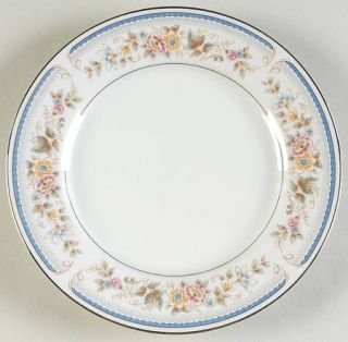 Fine China of Japan Savannah Salad Plate, Fine China Dinnerware   Floral, Blue B