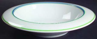 Mikasa Vip Blue Rim Soup Bowl, Fine China Dinnerware   Fashion Fine, Blue&Green