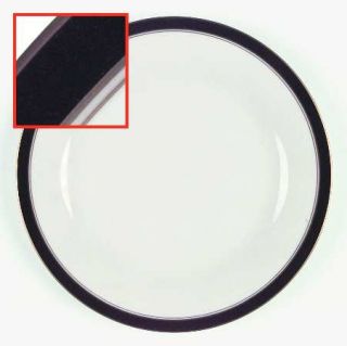 Noritake Ivory & Ebony Dinner Plate, Fine China Dinnerware   Black Band, Gold Ri