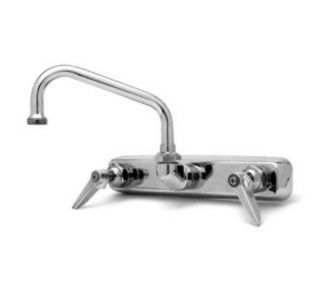 T&S Brass Faucet, 12 in Swing Nozzle, Splash Mounted