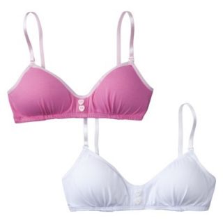 Hanes Girls 2 Pack Bra   Pink Icing XL