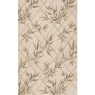 South Beach Indoor/outdoor Ivory Leaves Rug (8 X 10)