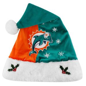 Miami Dolphins Forever Collectibles Team Logo Santa Hat