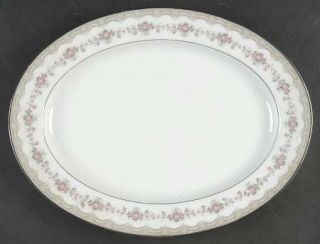Noritake Glenwood 13 Oval Serving Platter, Fine China Dinnerware   Pink Roses,G