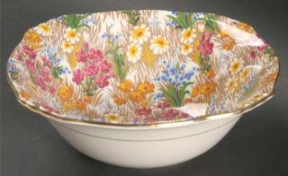 Royal Winton Marguerite (Gold Trim) Square Cereal Bowl, Fine China Dinnerware  