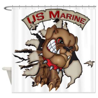  US Marine Devil Dog Shower Curtain  Use code FREECART at Checkout