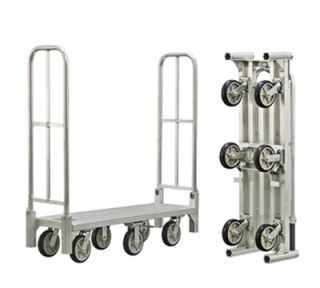New Age Bulk Delivery Cart w/ Single Platform & (6)6x2 in Platform Casters, 18x63x61 in