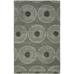 Handmade Soho Zen Grey/ Ivory New Zealand Wool Rug (83 X 11)