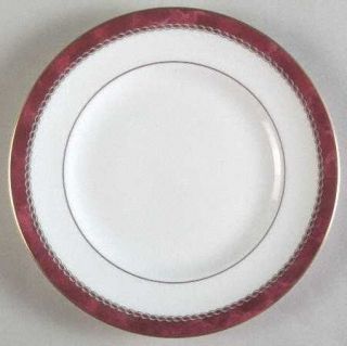 Royal Worcester Medici Ruby Bread & Butter Plate, Fine China Dinnerware   Bone,