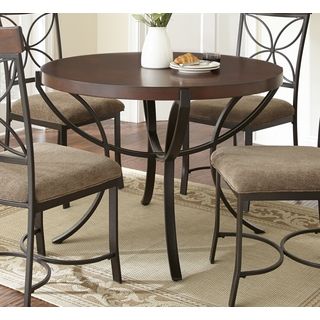 42 inch Round Dining Table (MDF, birch veneers, metalFinish Rich cherryDimensions 30 inches high x 42 inches wide x 42 inches deepAssembly required. This product ships in two (2) boxesAccessories are NOT included)