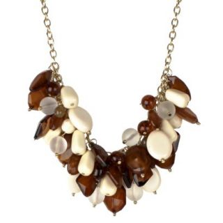 Womens Statement Necklace   Ivory/Gold (17)